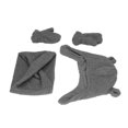 thumbnail image 5 of Las capas dobles lindas de la fibra de poliéster del sistema de la bufanda de los guantes del sombrero del bebé mantienen la bufanda caliente de los guantes del sombrero del invierno, 5 of 5