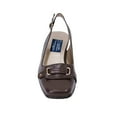 thumbnail image 2 of PEERAGE Annabelle Women Extra Wide Width Closed Square Toe Embellished Toe Cap Slingback BROWN 5.5, 2 of 6