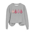 thumbnail image 1 of Babysbule Chemises de Noël pour Femmes Col Rond Manches Longues Sweat Imprimé Liquidation Hauts Mode, 1 of 6