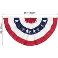 thumbnail image 2 of Husfou 2pcs USA Pleated Fan Flag, 3x6ft American Bunting Flag for 4th of July Independence Day Patriotic Outdoor Decorations, 2 of 8
