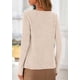 thumbnail image 5 of Camisa PRETTYGARDEN Mujer Manga Larga Cuello en V Beige Acanalada, 5 of 8