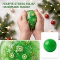 thumbnail image 2 of Squishy Stress Ball with Handmade Design and Glitter, 1-Pack, Green, for Relaxation, Toy, 2 of 4