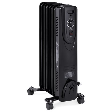Best Choice Products 1500W Home Portable Electric Energy-Efficient Radiator Heater w/ Adjustable Thermostat, Safety Shut-Off, 3 Heat Settings -
