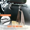 thumbnail image 6 of 4 Pack Car Seat Headrest Hooks, Car Back Seat Hook Hanger Storage Organizer for Bags, Purses, Grocery Bags, Umbrella, 6 of 6