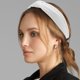 thumbnail image 3 of Diadema de Nudo de Algodón Texturizado Único para Mujeres, Banda para el Cabello Suave, Altura de 1.3 Pulgadas, Blanca, 3 of 7