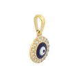 thumbnail image 2 of Dije Ojito Turco Chico Casa del Anillo Zirconias Oro Sólido Italiano 14K amarillo 0.9 cm 0.7 gr, 2 of 3