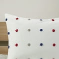 thumbnail image 6 of Home Essence Kids Kelsey Cotton Jacquard Pom Pom Comforter Set, Polyester Filled, Red/Navy, Twin, 6 of 14