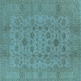 thumbnail image 1 of Ahgly Company Indoor Square Oriental Light Blue Industrial Area Rugs, 8' Square, 1 of 4