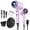 Purple, variant on Ionic Hair Dryer 1600W, Low Noise Fast Drying with 2 Nozzles, Diffuser, 3 Combs & Hanger for Home Salon Travel (Multiple Colors)