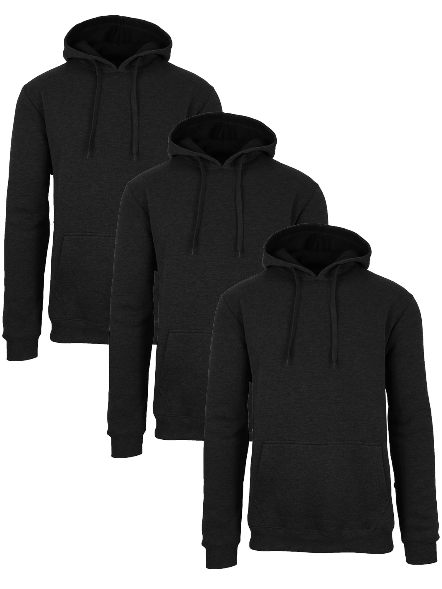 Men's FleeceLined Pullover Hoodie Sweatshirts (3Pack)