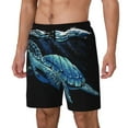 thumbnail image 2 of Daiia Ocean Turtle Mens Swim Trunks Swim Shorts Quick Dry Swim Shorts with Mesh Lining Pockets-Large, 2 of 9