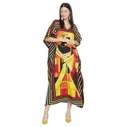 Oussum Plus Size Kaftan for Women Maxi Dress Kimono Sleeve Caftan Casual Dresses Online