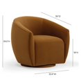 thumbnail image 3 of TOV Furniture Jordan Cognac Velvet Swivel Chair, 3 of 7
