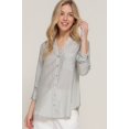 thumbnail image 3 of Long Slv Split Round Neck Stripe Woven Shirt, 3 of 5