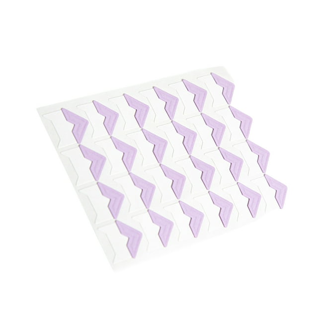 ZheElen 24piece Easy To Remove Vintage Corner Kraft Stickers Durability Wide Application purple