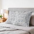 thumbnail image 6 of Pillow Covers 20x20 Set of 2, Farmhouse Flower Square Throw Pillow Covers for Couch/Sofa/Living Room, Botanical Vintage Light Blue Leaf Decorative Soft Pillowcases for Couch Throw Pillows, 6 of 9