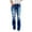 Blue, variant on Aofany Women Jeans Stretchy Full Length Pants Women's High Waist Ripped Denim Trousers Casual Skinny Bootcut Bell Bottom Jeans