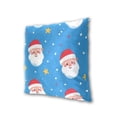 thumbnail image 3 of Christmas Cute Santa Faces Stars Throw Pillow Covers Pillowcases 18 x 18 Inch Home Decor 2 Packs for Bedroom Sofa, 3 of 6