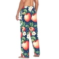 thumbnail image 3 of FORMRS Mens Pajama Pants with Pockets Soft Cotton Sleepwear Lounge Bottoms, Sizes S-2XL, Blue Apple Pattern, 3 of 7