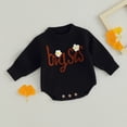 thumbnail image 2 of Okbabeha Toddler Baby Girl Chunky Sweater Romper Onesie Knit Big/Lil Sis Embroidered Sweatshirt Sister Matching Outfit, 2 of 7