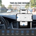 thumbnail image 4 of Soporte inalámbrico para cargador de coche, carga rápida Qi de 15 W, soporte con sujeción automática, montaje en rejilla de ventilación/salpicadero, compatible con iPhone/Samsung, 4 of 6