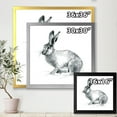 thumbnail image 4 of Designart 'Black and White Portrait Of Rabbit' Farmhouse Framed Art Print, 4 of 4