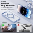 thumbnail image 3 of Genuine Official Magnetic Ring Stand for iPhone 14 Pro Case [Military Drop Protection] [Compatible with MagSafe] Shockproof Matte Translucent Slim Phone Case 6.1" 2023, Light Blue, 3 of 12