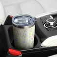 thumbnail image 5 of 20oz Tumbler with Lid and Straw Stainless 2 60x84 Steel Vacuum Insulated Water Coffee Tumbler Cup, Double Wall Vacuum Insulated Travel Mug Reusable Tumblers for Ice Drinks, Hot Beverage, 5 of 7