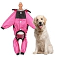 thumbnail image 2 of Dog Raincoats Pet Hooded Raincoats 4Leg Rainjackets Reflective Dog Clothes Skin Friendly Rainy Wear with TractionHook, 2 of 9