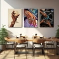 thumbnail image 2 of Trendy Leopard Wall Art Set of 3, Cheetah Wall Decor Aesthetic, Black Girl 8 Ball Poster Canvas Print Pictures Funky Lucky Artwork for Bedroom Living Room, 2 of 6