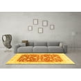 thumbnail image 3 of Ahgly Company Indoor Round Abstract Yellow Modern Area Rugs, 3' Round, 3 of 4