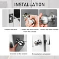 thumbnail image 6 of Doorknob, 1 Pack Entry Doorknobs Lock with Keys, for Front Door, Exterior and Interior Doors, Satin Nickel Finish, 6 of 7