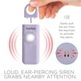 thumbnail image 4 of IVATION Personal SOS Alarm 130dB Loud Safety Siren with LED Strobe & Carabiner for Women, Children & Seniors Lavender, 4 of 7