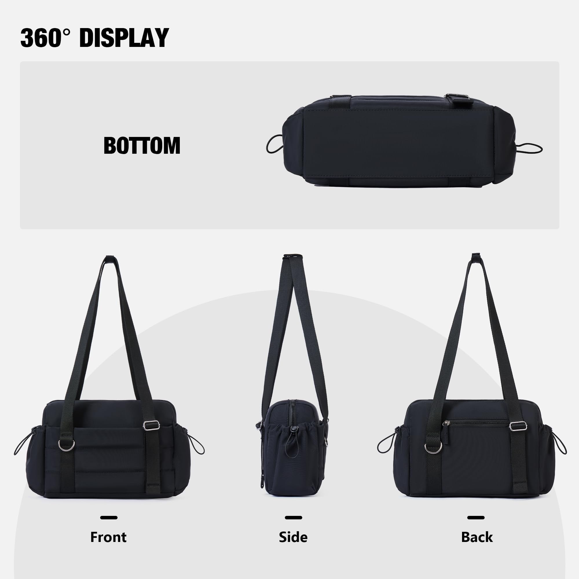 XINLANER Mini Gym Bag for Women, Small Gym Tote Bag Puffy Quilted Sports Duffel Bag with Wet Compartment and Coin Purse Duffel Bags Dance Yoga Workout Bag