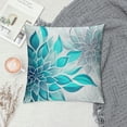 thumbnail image 2 of Shiartex  Throw Pillow Cover Teal White Turquoise Blue Gray Dahlia Mod Baby Decorative Pillow Case Home Decor Square  Pillowcase, 2 of 5