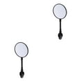thumbnail image 2 of Thinsony 1/2/3/5 Plastic Glass Bike Rearview Mirror Adjustable Lever Flexible Handlebar Wear-resistant Lightweight Rear Back View Mirror Black 8.5cm 2PCS, 2 of 6