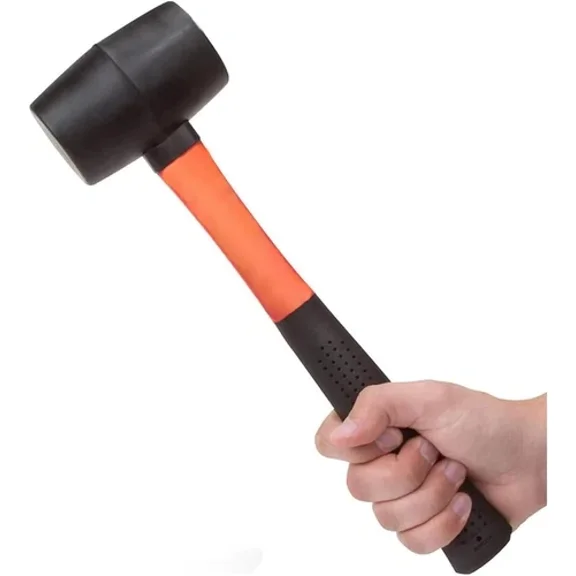 Rubber Mallet Hammer 16 Oz - Durable Eco-Friendly Rubber Hammer Head For Camp...