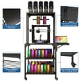 thumbnail image 2 of 3D Printer Table, Heavy Duty 3D Printer Table Stand with Filament Storage Rack, T-Shaped Spools Holder Rack with Wheels,3D Printer Workbench for 3D Printing Studio, Home Office Workshop, 2 of 5