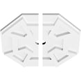 thumbnail image 2 of 12"OD x 1"ID x 4"C x 1"P Logan Architectural Grade PVC Contemporary Ceiling Medallion, Two Piece, 2 of 11