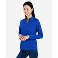 thumbnail image 2 of CORE365 CE418W Women's Origin Performance Pique Quarter-Zip Pullover-True Royal/ Carbon-3XL, 2 of 6