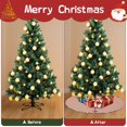 thumbnail image 4 of 30 Inch Christmas Tree Skirt – Velvet Plush Tree Mat, Soft Thickened Polyester with Red Ties, Single-Sided Printing, Available in 30in/36in/48in, Perfect for Holiday Xmas Tree Decoration, 4 of 7