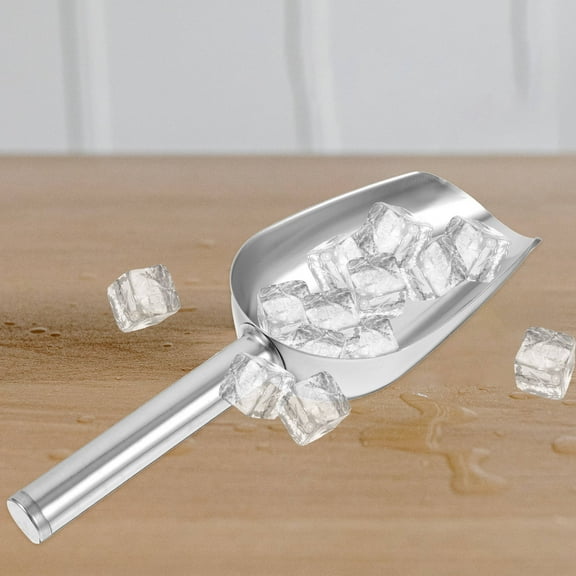 ROSENICE 3pcs Stainless Steel Ice Scoop Multi Use Shovel for Flour Rice Tea Candy Dessert Beans Food 8 Inches