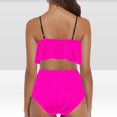 thumbnail image 4 of Pisexur Tankini Swimsuits for Women Tummy Control Two Piece Bathing Suits Ruffled Flounce Tankini Top with High Waisted Bottom Bikini Set, 4 of 6