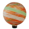 thumbnail image 4 of Northlight 10" Orange Swirl Designed Outdoor Garden Gazing Ball, 4 of 4