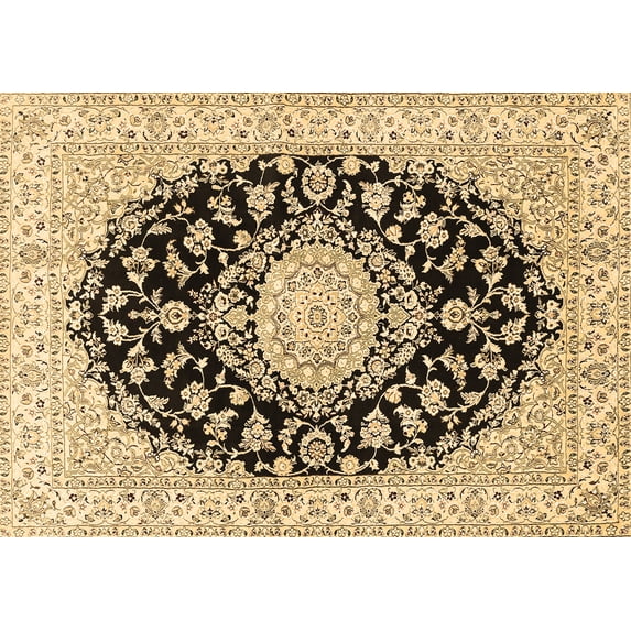 Ahgly Company Indoor Rectangle Medallion Brown Traditional Area Rugs, 8' x 12'