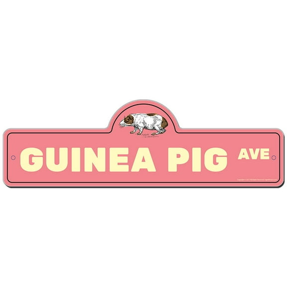 SignMission P-720 Guinea Pig 20 x 7 in. Street Sign - Guinea Pig