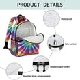 thumbnail image 4 of Colorful Rainbow Tie Dye Spiral Pattern Backpack for School,Cute School Bag,Schoolbag with Adjustable Shoulder Straps & Padded Back,15.25"x11.5"x5.25", 4 of 5
