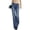 Blue, variant on EMMIOL Women's Mid Rise Flared Bell Bottom Stretch Wide Leg Jeans Y2K 90s Boyfriends Denim Pants