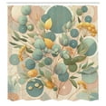 thumbnail image 2 of Ambesonne Eucalyptus Leaves Shower Curtain, Pastel Art Deco, 69"Wx84"L, Peach Green and Pale Orange, 2 of 4