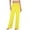 Yellow, variant on LLYwey Womens Boho Pants Women's Fashionable Solid Color Casual Pants Female Yoga Pants With Pockets Long Pant Style H2605 Yellow S